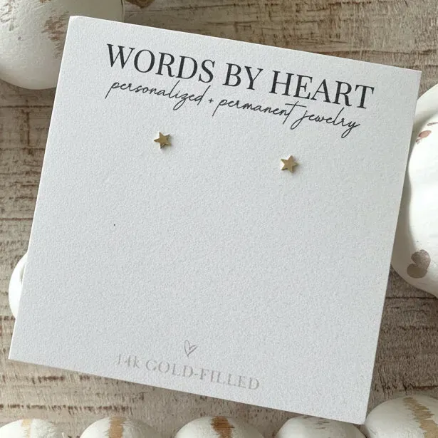 WordsByHeartCo Micro Star Orecchini Stelle Argento 925