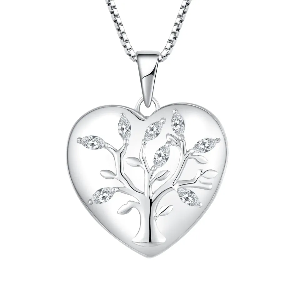YL Albero della Vita medaglione argento 925 cuore