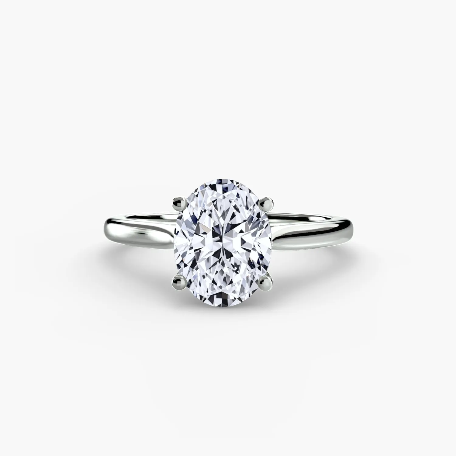 SINICO Solitaire 1 anello solitario oro bianco 14Kt tondo