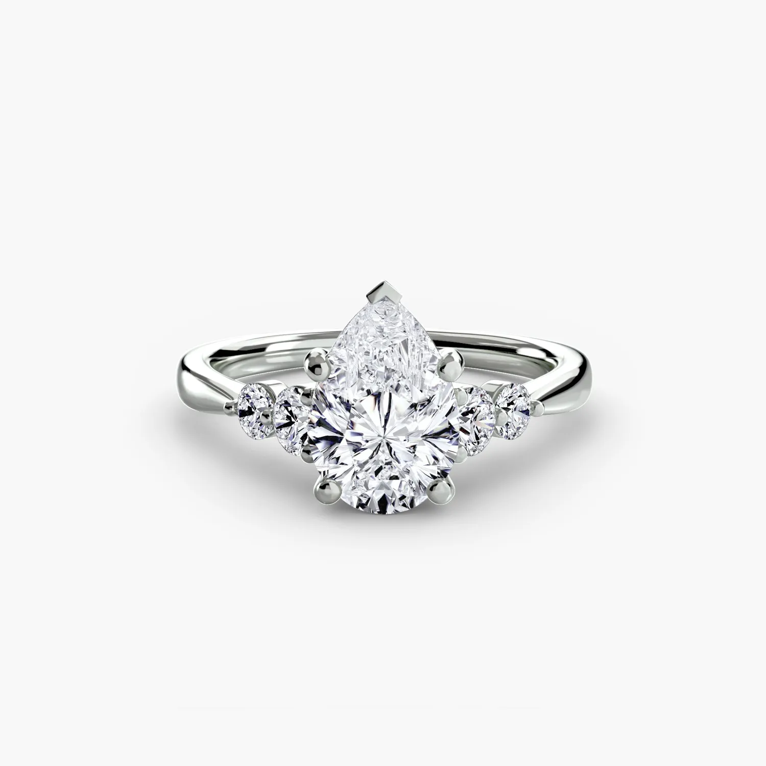 Sinico Solitari Shoulder Accents 2 anello oro giallo 14Kt