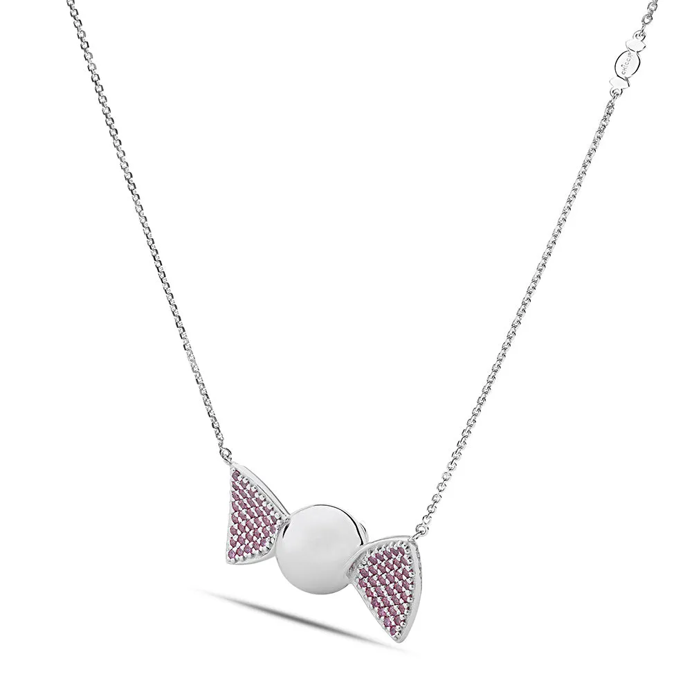 Sinico Chicca Cocoa Easy Fancy Pink collana argento rosa