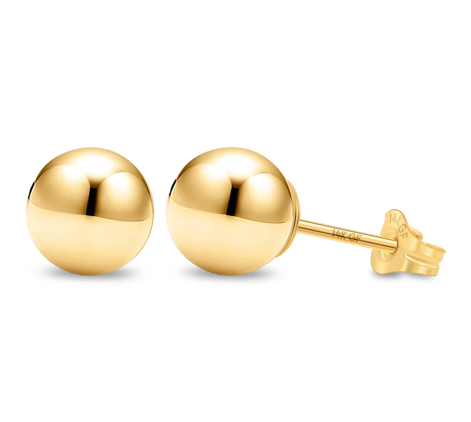 KEZEF Sfera orecchini oro 14K 4 mm punto luce