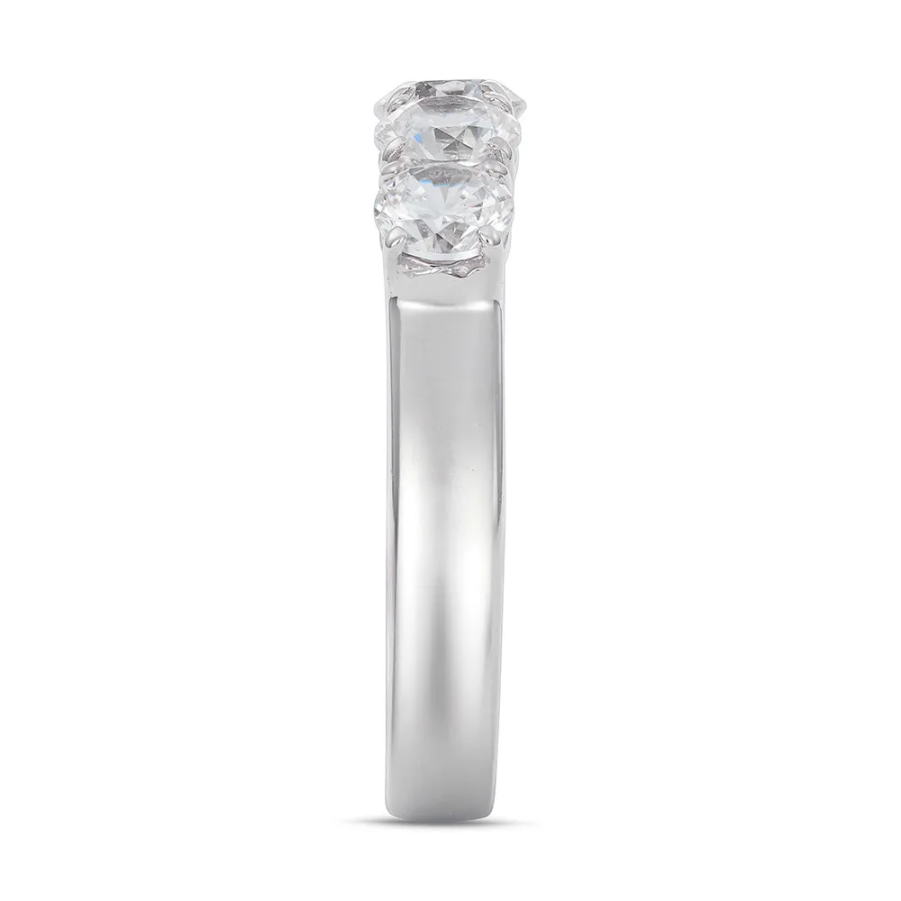 Sinico Riviere Classica 5 Pietre anello oro bianco 18kt