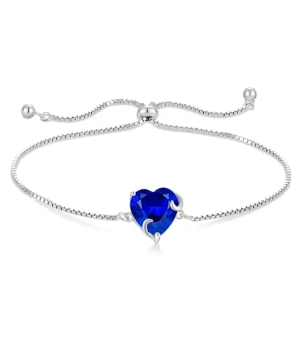 YL Cuore bracciale argento pietra portafortuna donna