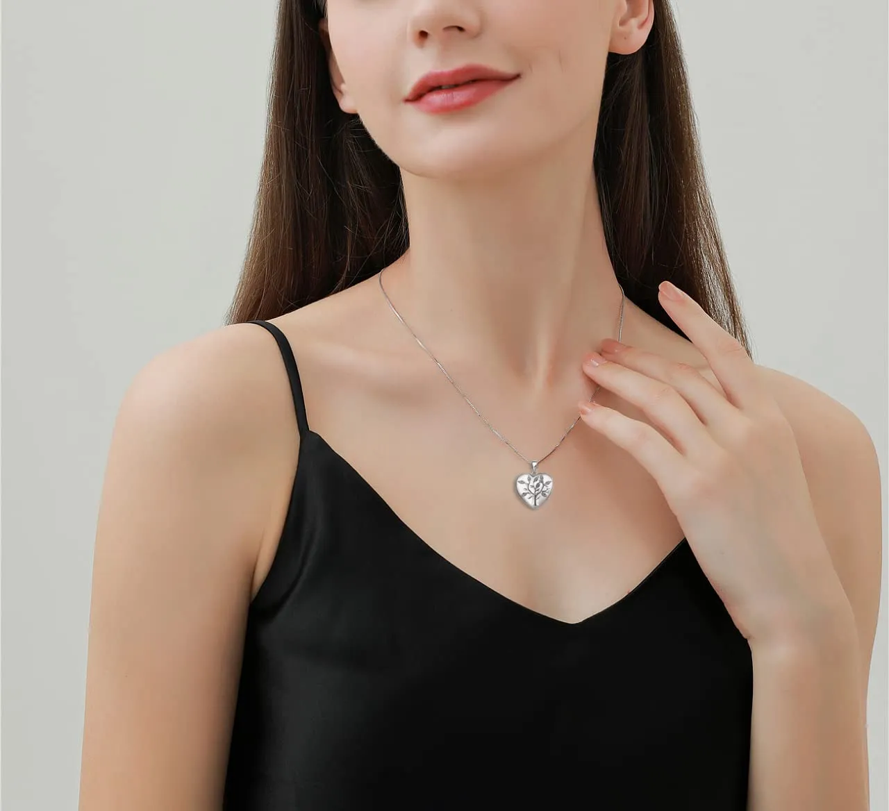 YL Albero della Vita medaglione argento 925 cuore