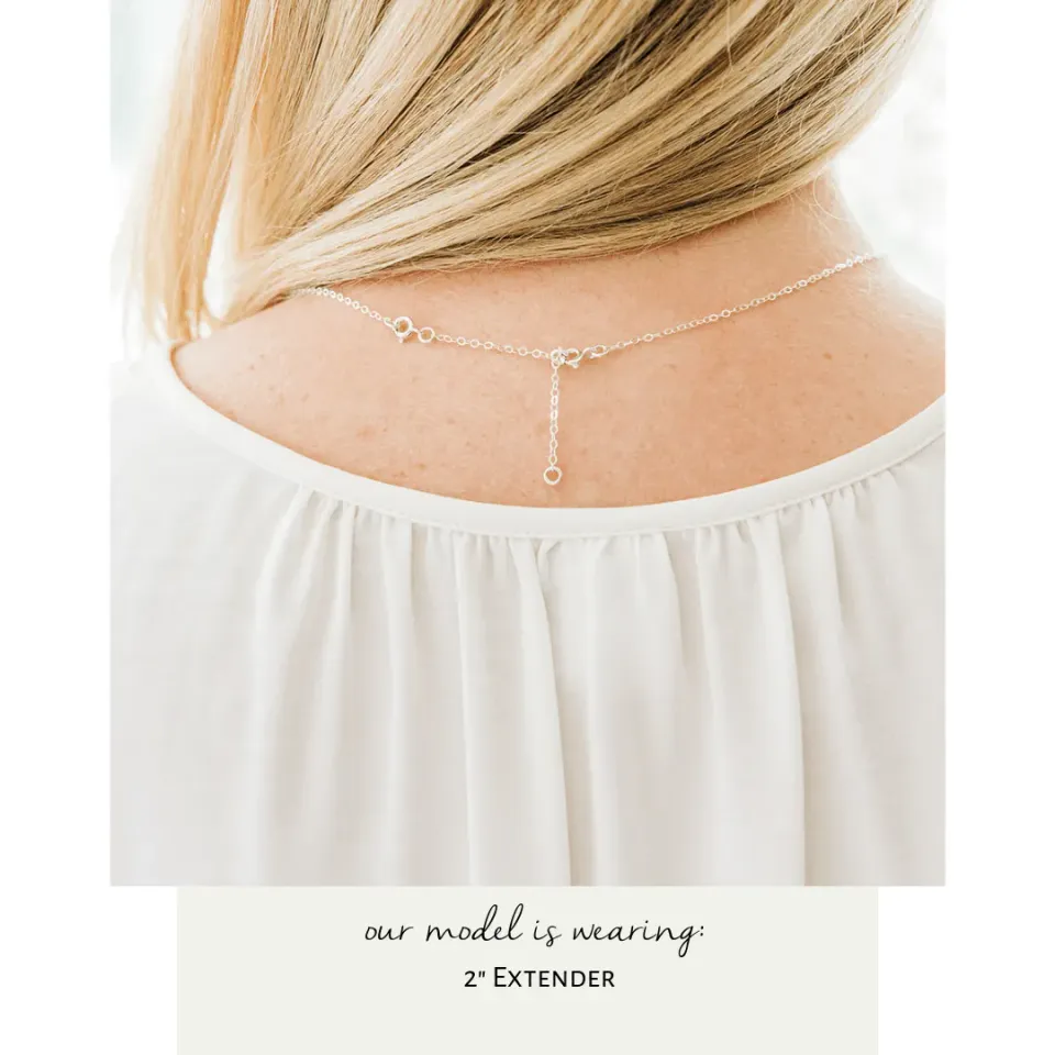 WordsByHeartCo Extender allunga collana 1 pollice senza cristallo