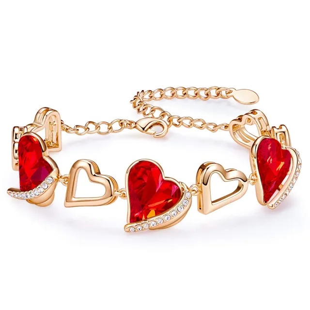 CDE Amore Cuore bracciale cuore placcato oro rosa