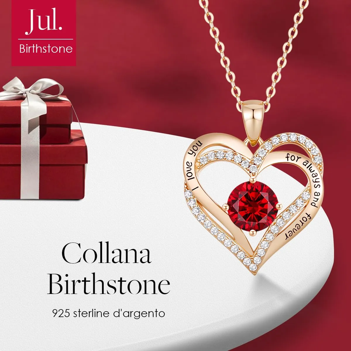 CDE Collana Cuore Argento Sterling 925 Donna