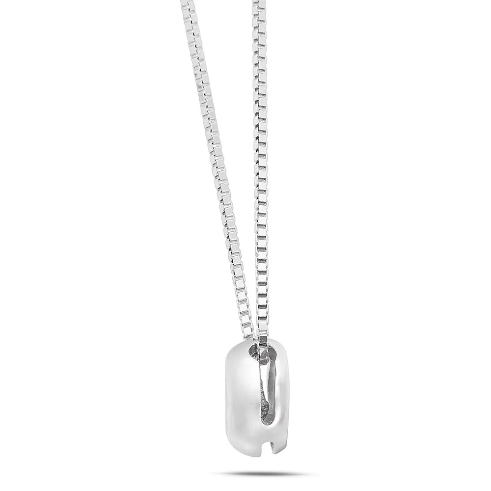 Sinico Donut collana punto luce oro bianco diamante 42 cm