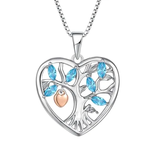 YL Albero Vita Lucchetto collana argento zirconi