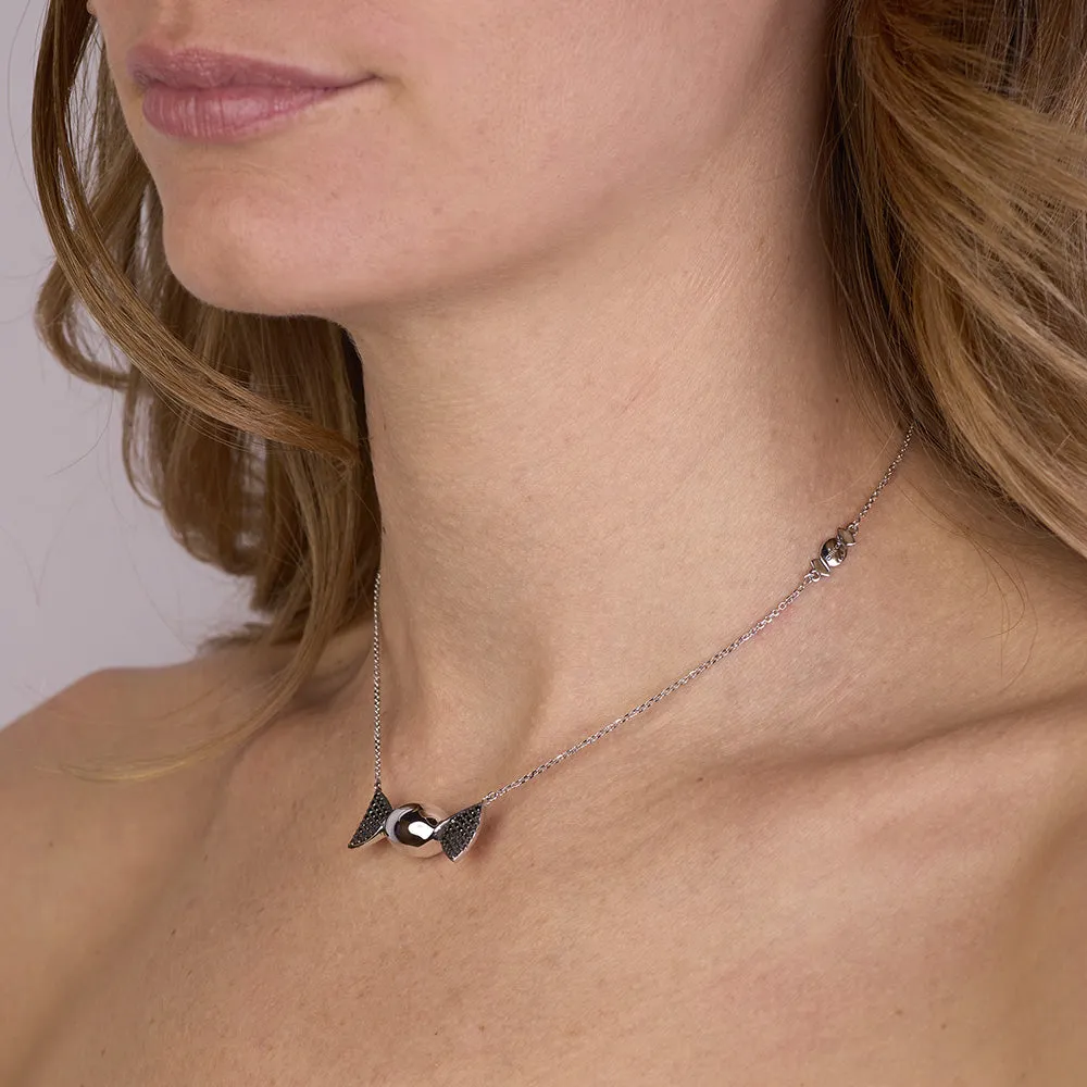 Sinico Chicca Honey Easy Black collana argento zirconia neri