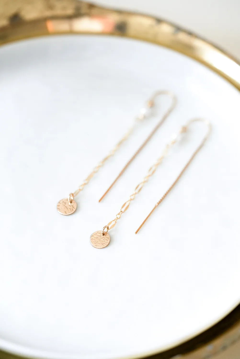 WordsByHeartCo Drops of Jupiter orecchini filo perla