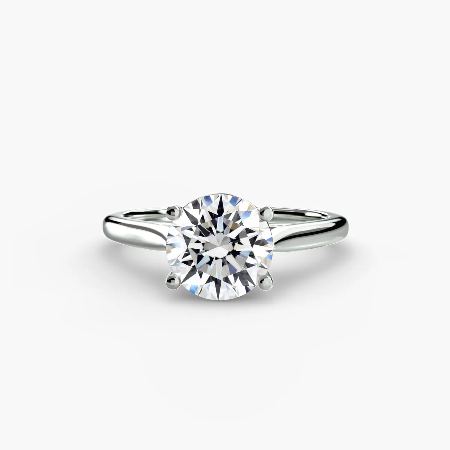 SINICO Solitaire 1 anello solitario oro bianco 14Kt tondo