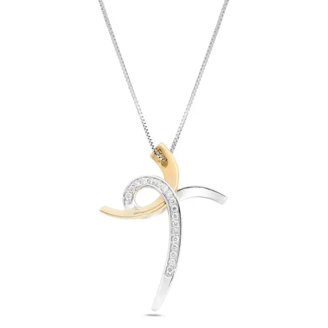 SINICO Mistica Croce collana oro 18Kt diamanti 42 cm