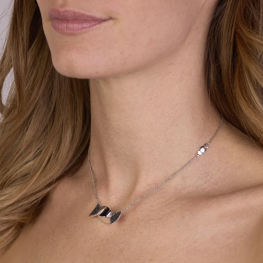 Sinico Chicca Sugar Easy Black collana argento zirconia neri