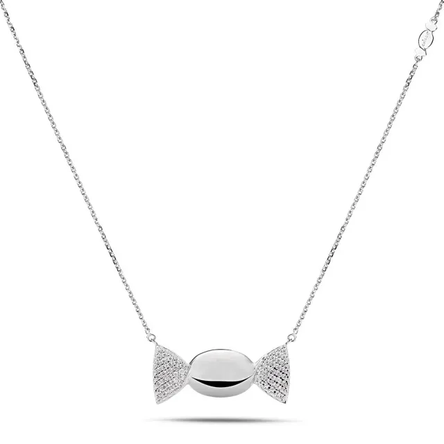 Sinico Chicca Honey Easy White collana argento 925 zirconi