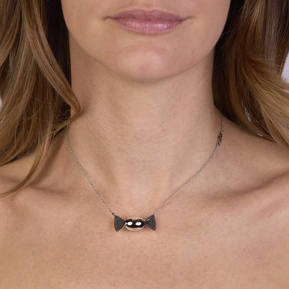 Sinico Chicca Honey Easy Black collana argento zirconia neri