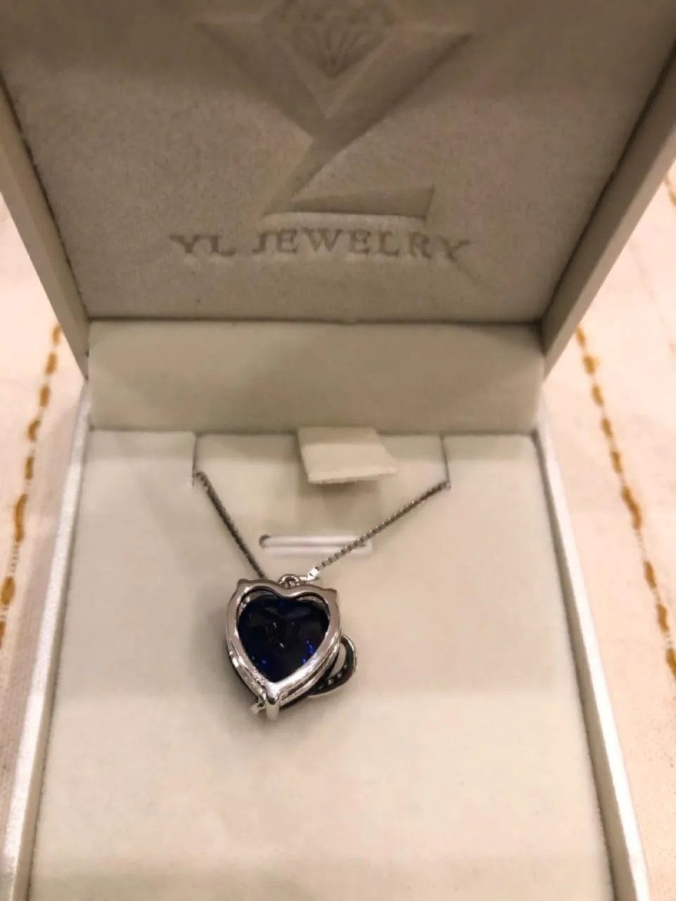 YL Farfalla Cuore collana argento 925 rubino luglio