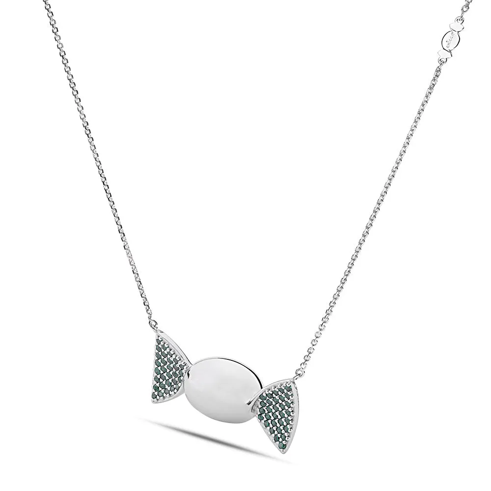 Sinico Chicca Honey Easy Green collana argento zirconia verdi