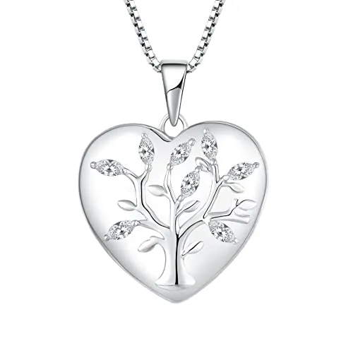 YL Albero della Vita medaglione argento 925 cuore