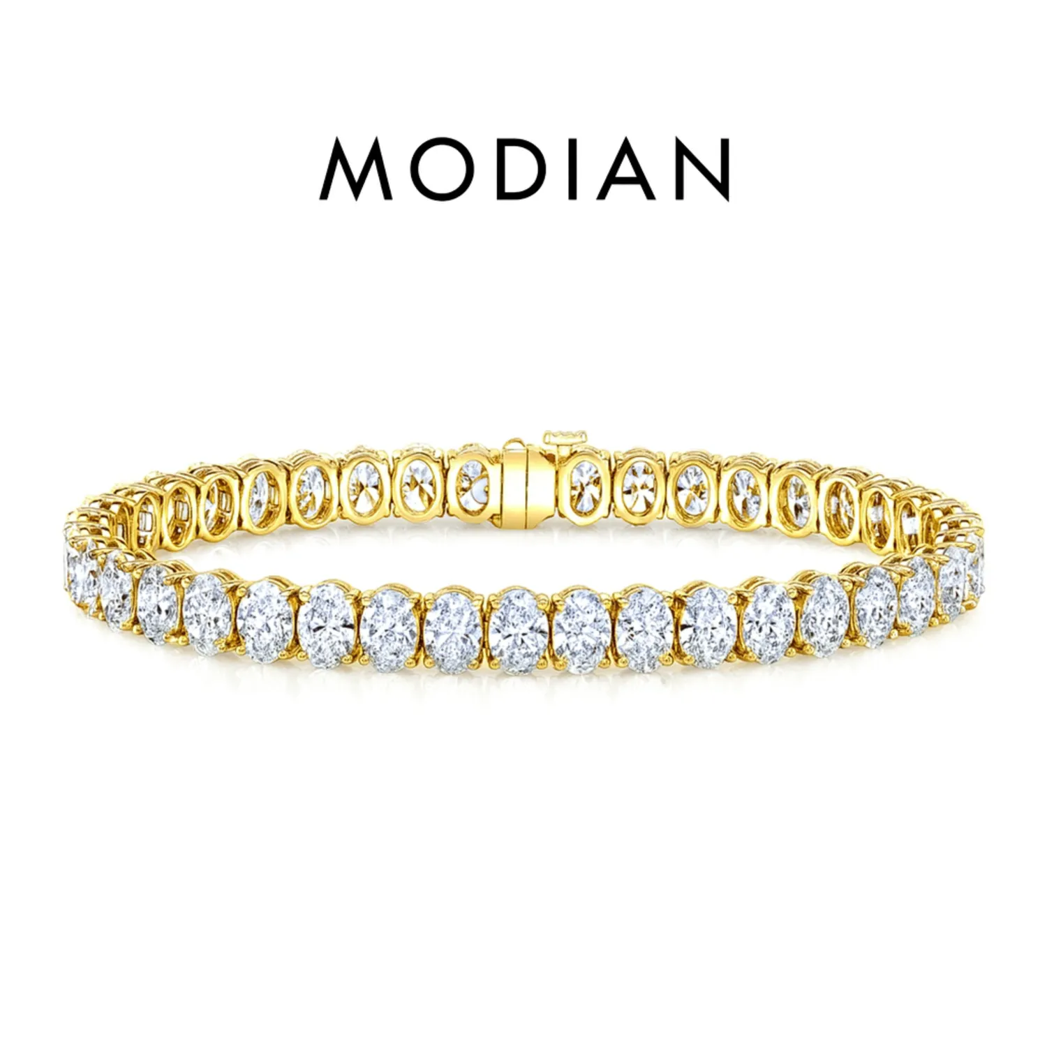 MODIAN Oval Tennis bracciale moissanite argento 925