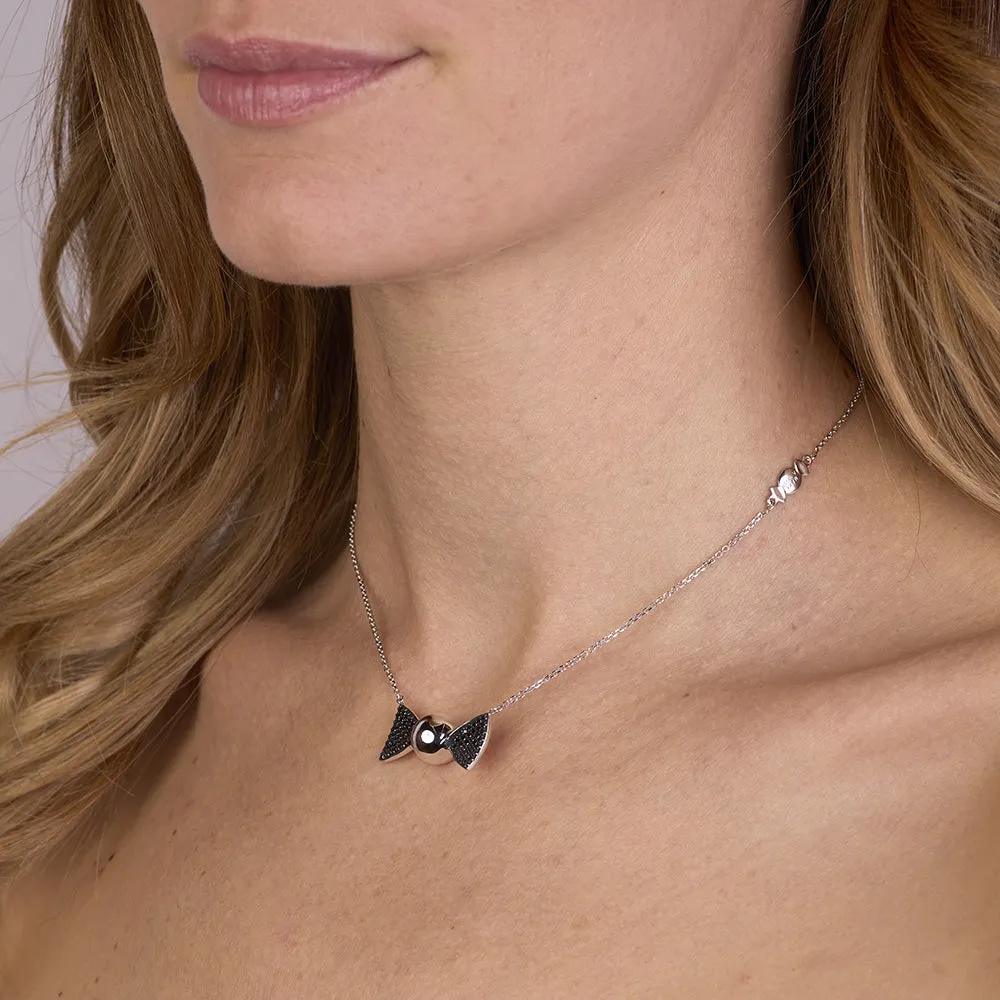 Sinico Chicca Cocoa Easy Black collana argento zirconia neri