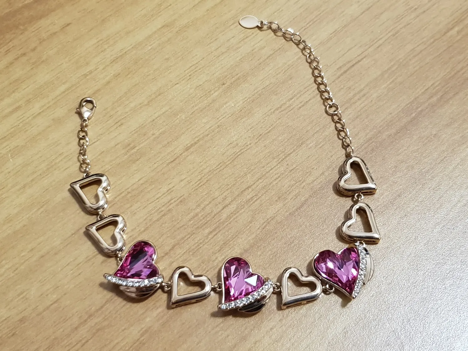 CDE Amore Cuore bracciale oro rosa cristalli