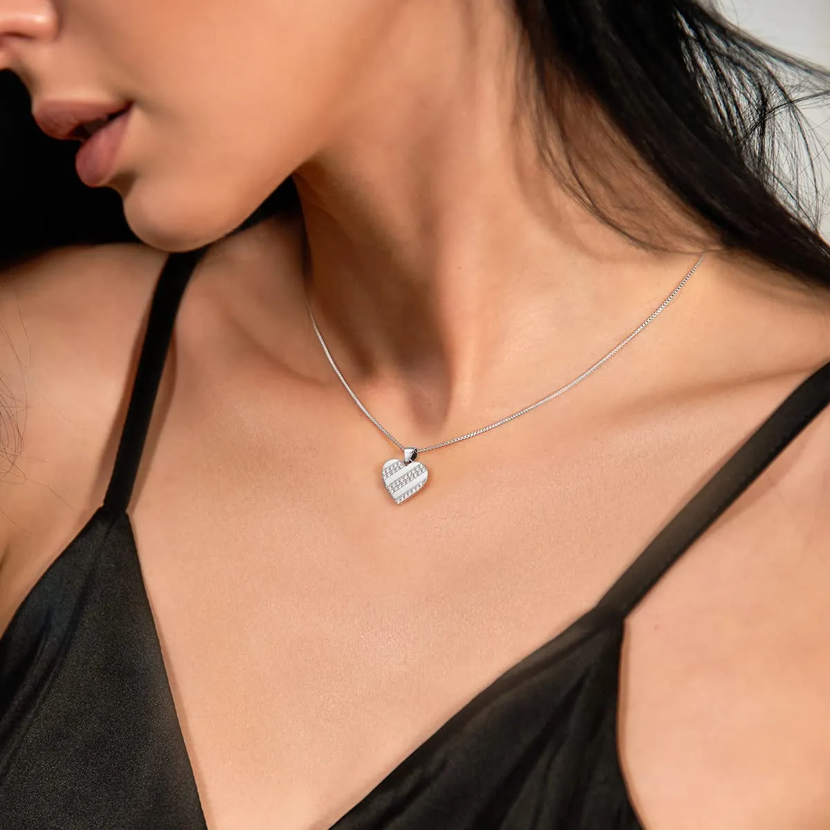 CDE Cuore collana cuore zirconia oro da donna