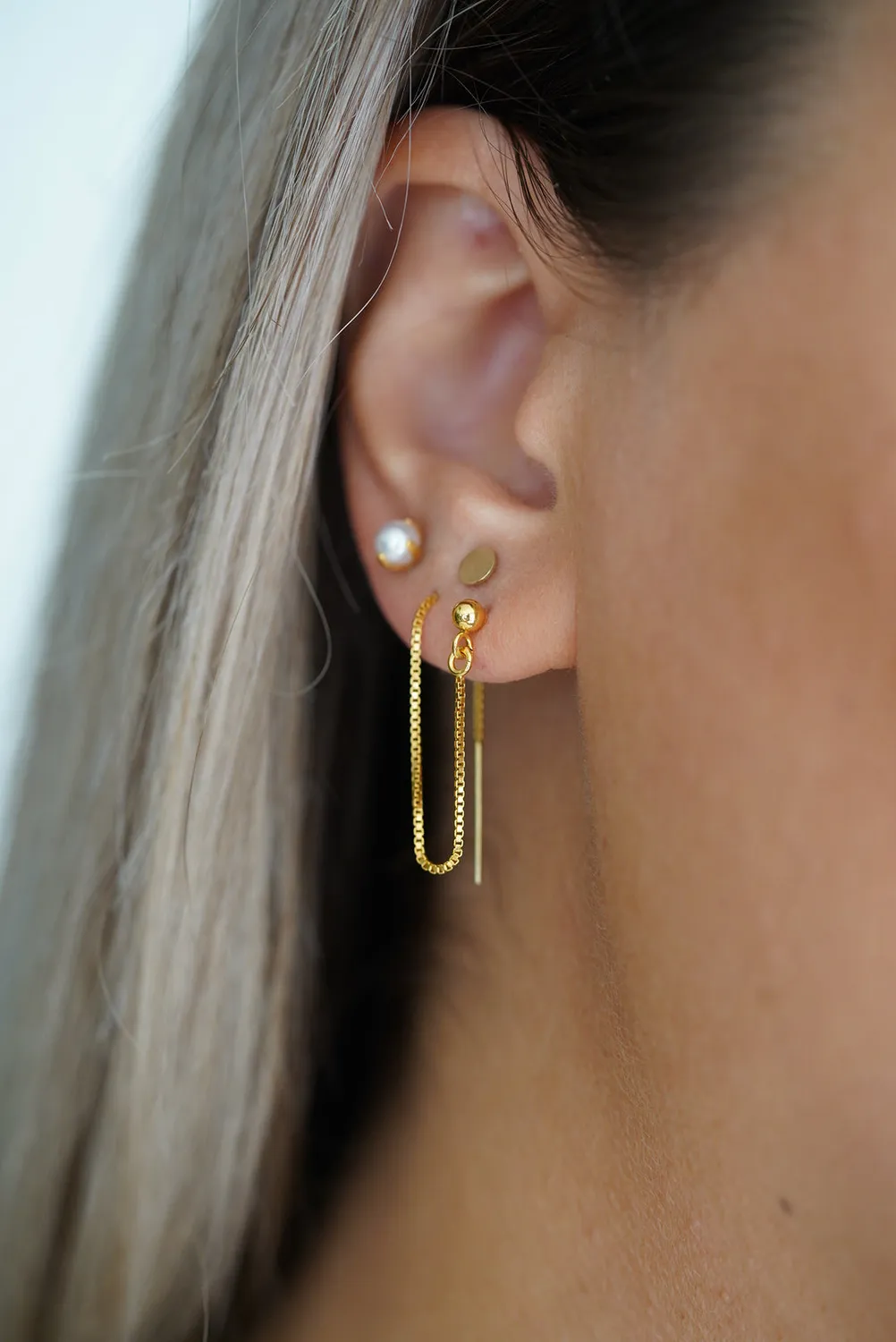 WordsByHeartCo Dreamweaver 2-in-1 orecchini threader gold filled