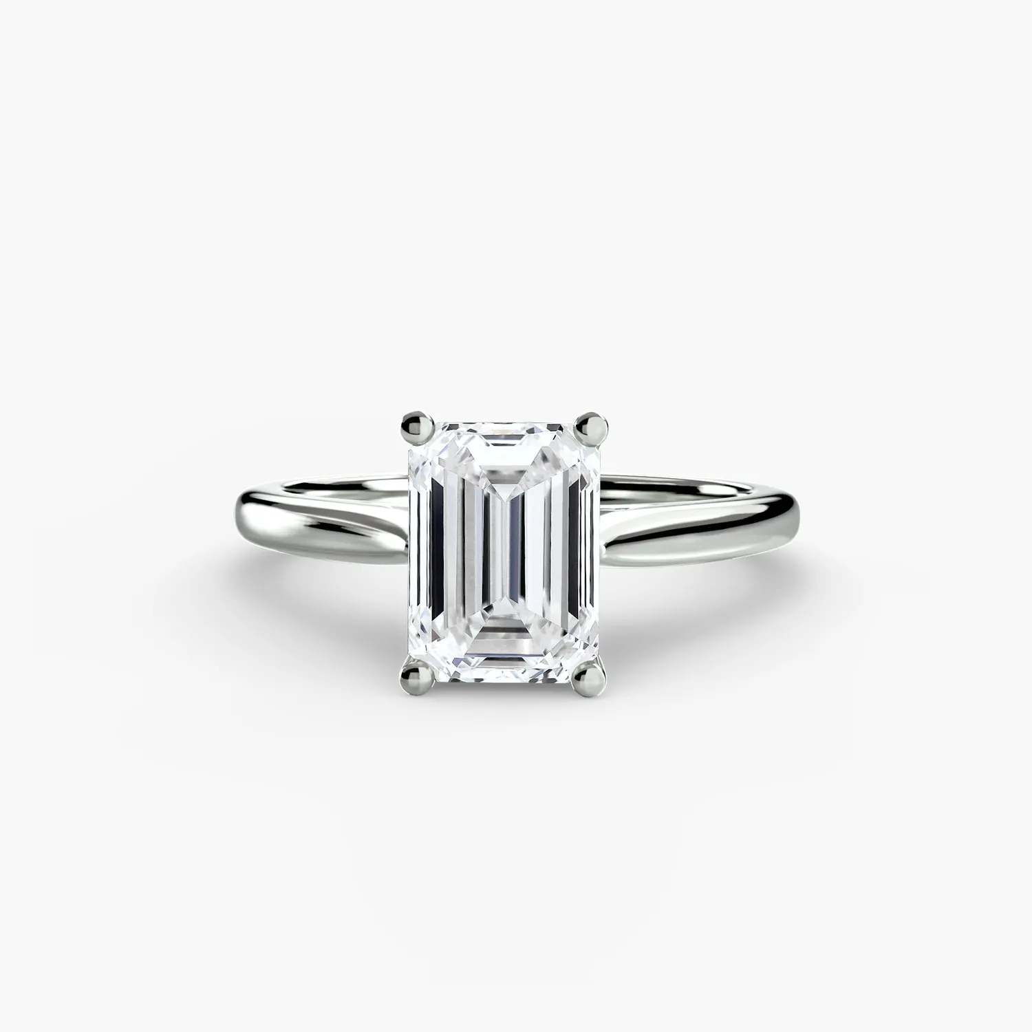 SINICO Solitaire 1 anello solitario oro bianco 14Kt tondo