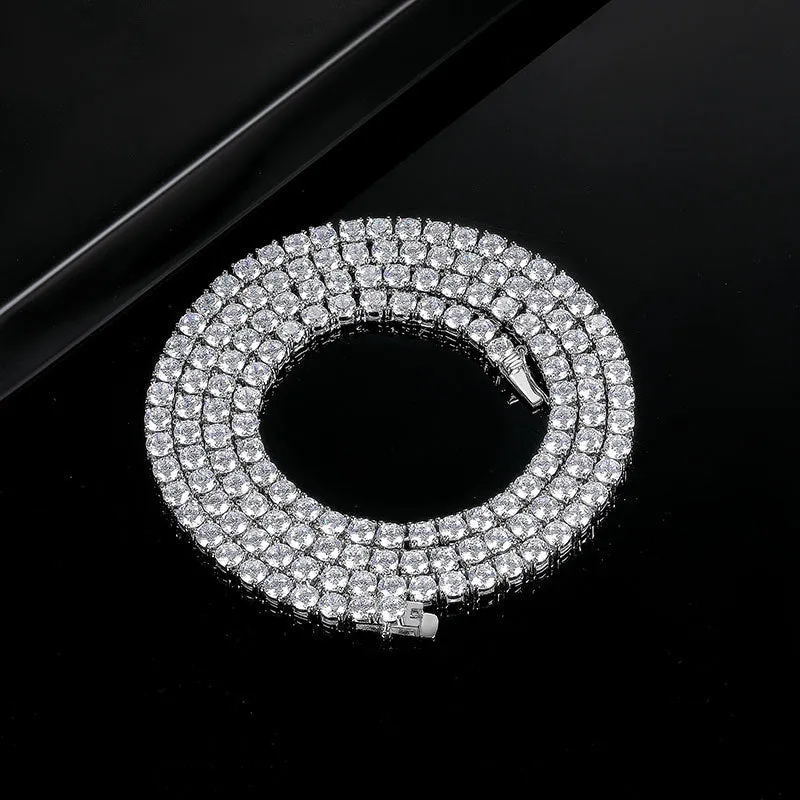 MODIAN Tennis collana moissanite argento 3 mm 45 cm