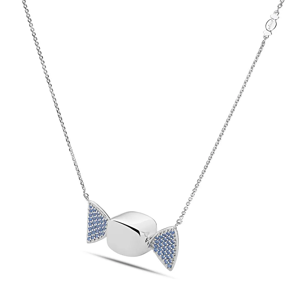 Sinico Chicca Sugar Easy Fancy Blue collana argento zirconia azzurri