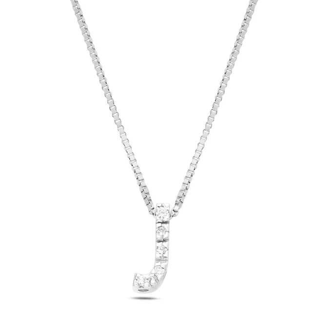Sinico Letters lettera piccola J collana oro 42 cm
