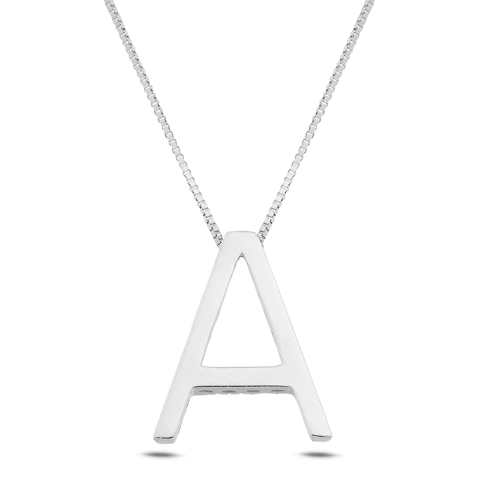 Sinico Letters lettera A grande collana oro 42 cm diamanti