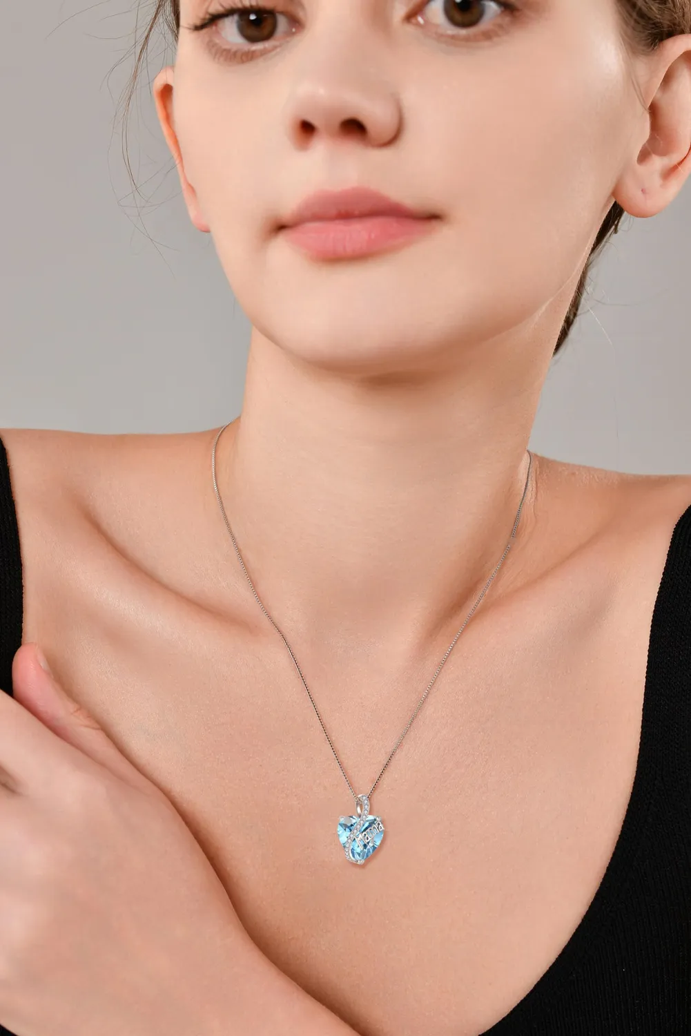 YL Mamma Cuore collana argento 925 pietra mese
