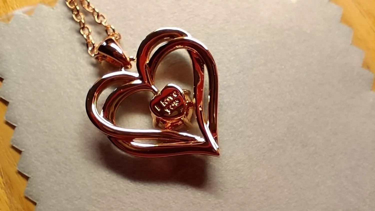 CDE Cuore collana oro rosa aprile pietra nascita