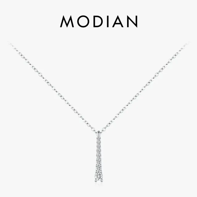 MODIAN Minimalist collana moissanite argento 925 sottile