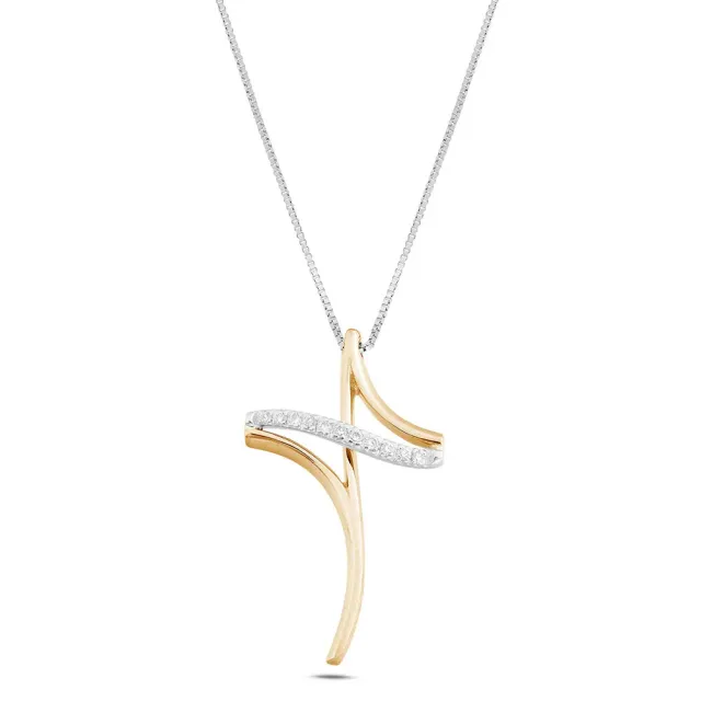 Sinico Eterea Croce collana oro diamanti 42 cm