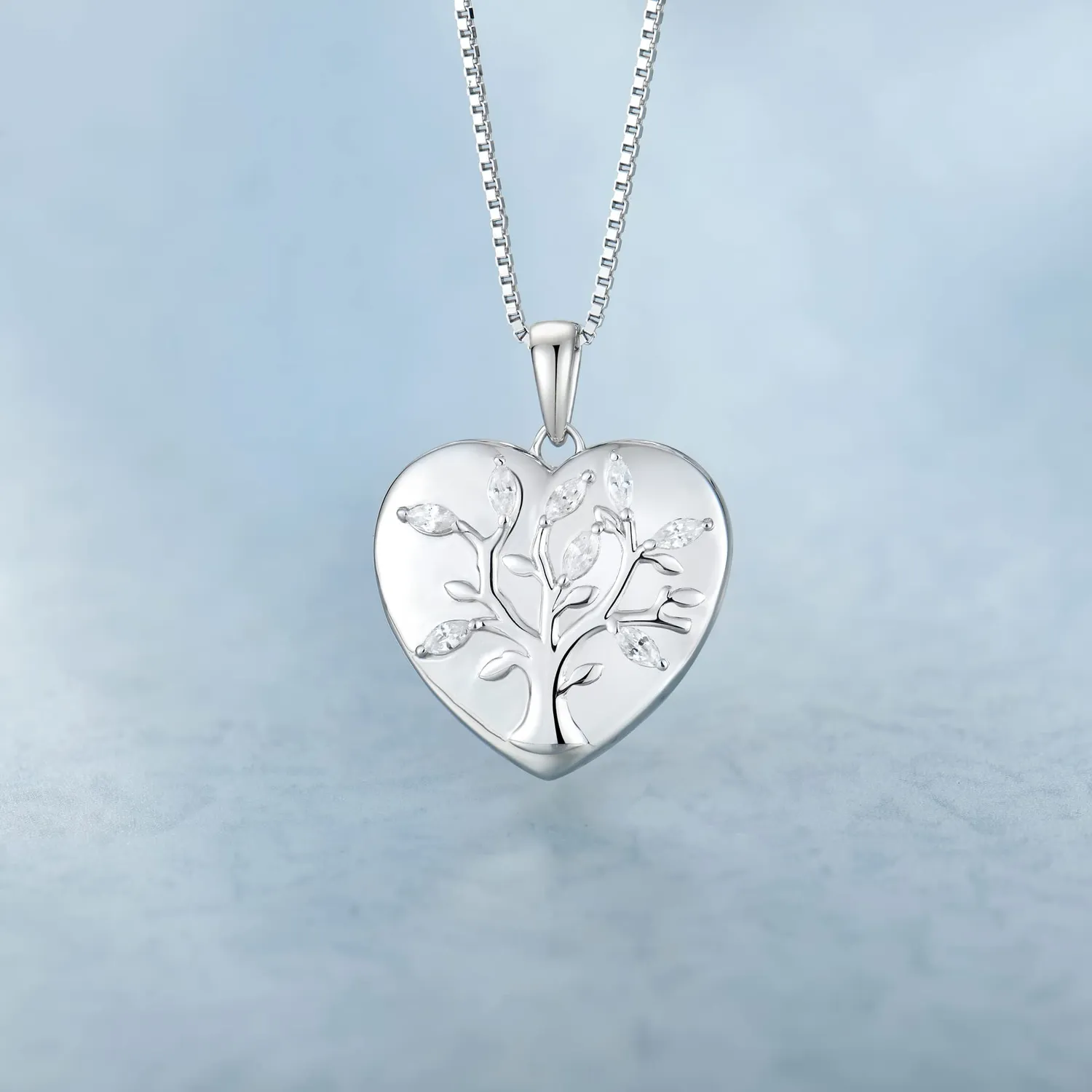 YL Albero della Vita medaglione argento 925 cuore
