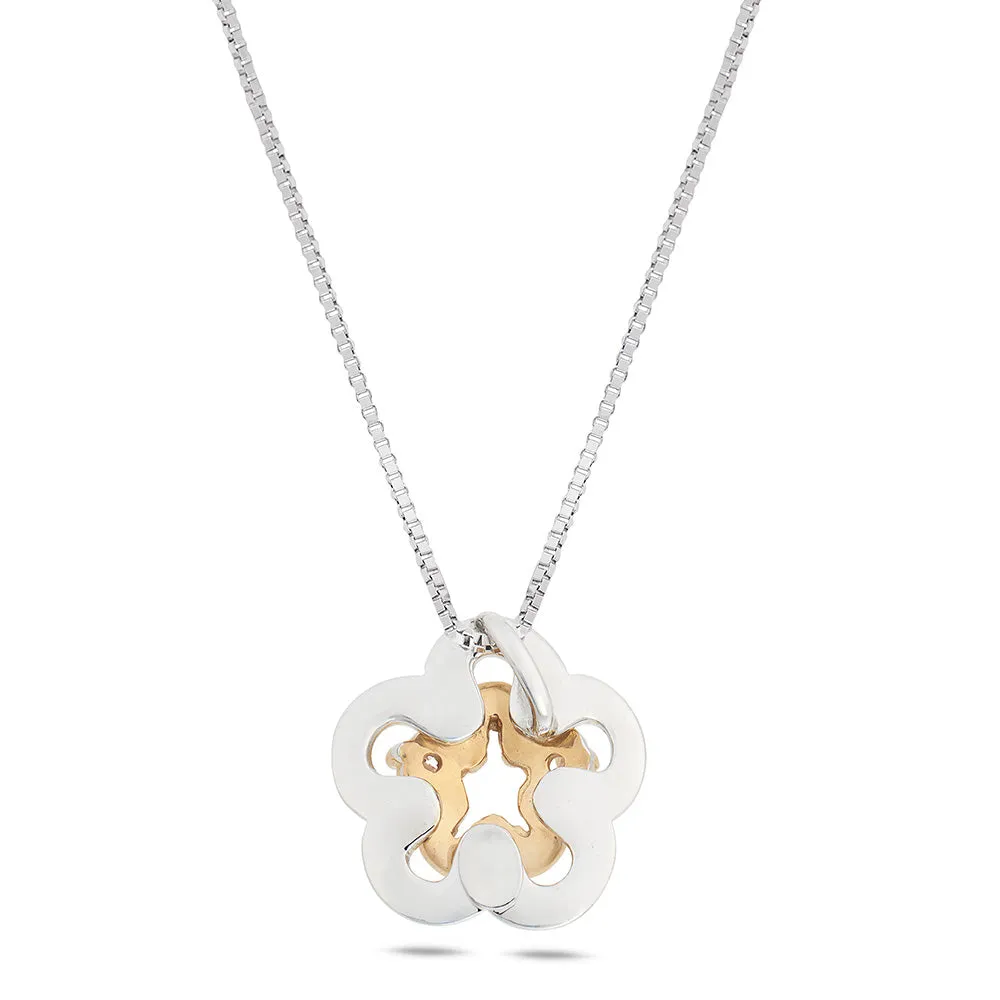 Sinico Coccole Fiore collana oro 42 cm diamanti
