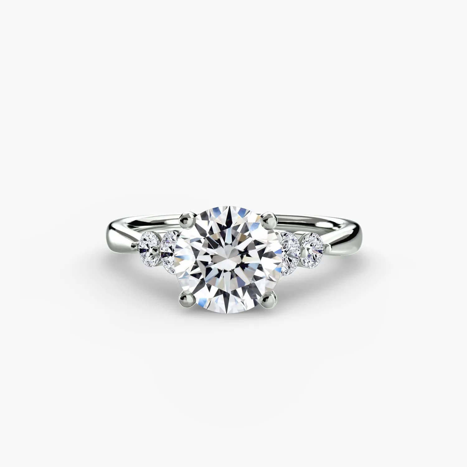 Sinico Solitari Shoulder Accents 2 anello oro giallo 14Kt