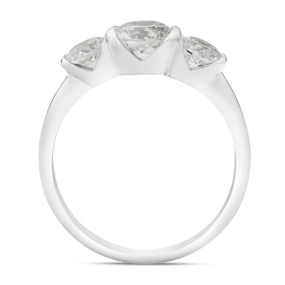 Sinico Trilogy Scalare anello oro bianco 18kt zirconia