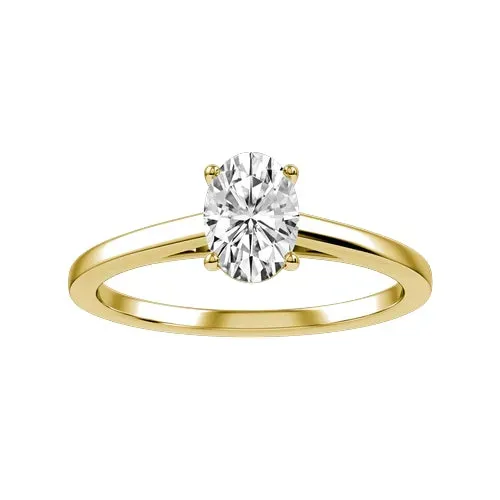 Sinico Promesse anello ovale oro giallo 14K misura 19,5