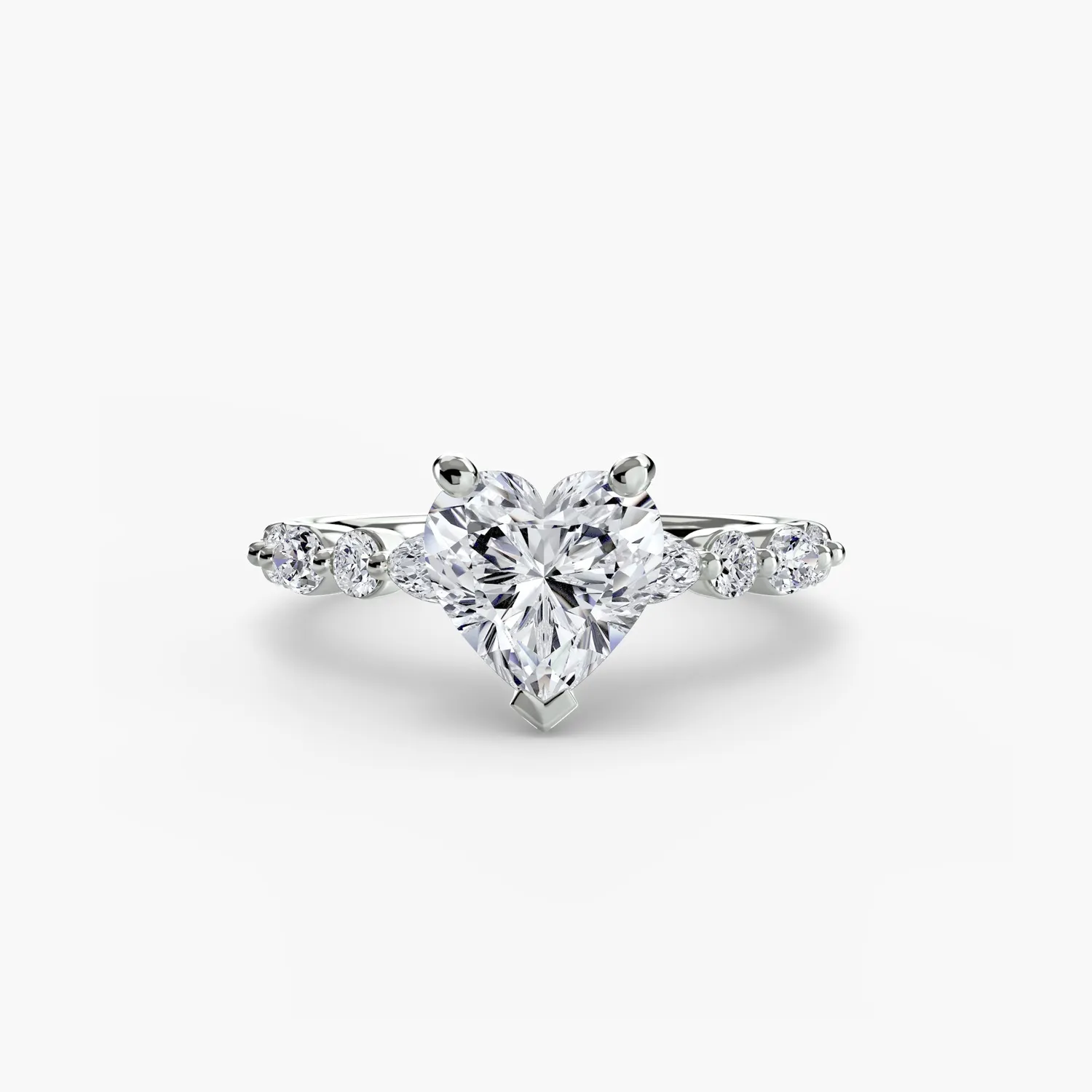 Sinico Eternity Pavé 2 anello solitario oro bianco