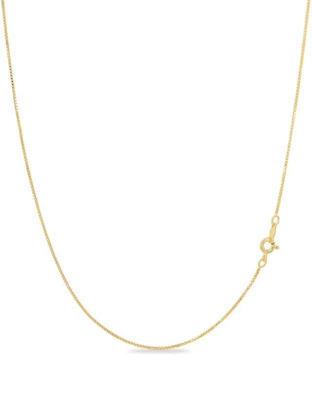 KEZEF Collana Argento 925 Catena 45 cm 1 mm