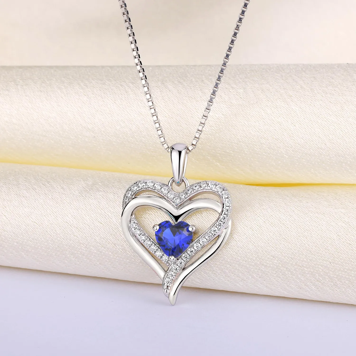 YL Cuore Collana Argento 925 Zirconia 5A