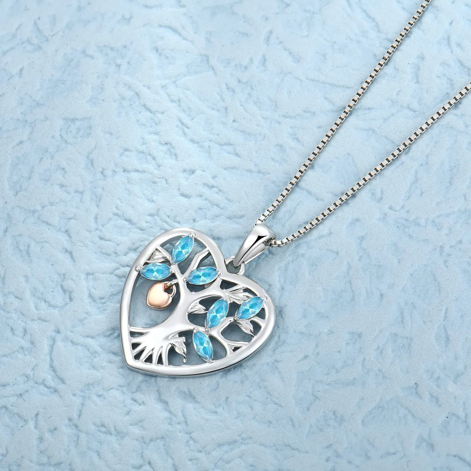 YL Albero Vita Lucchetto collana argento zirconi