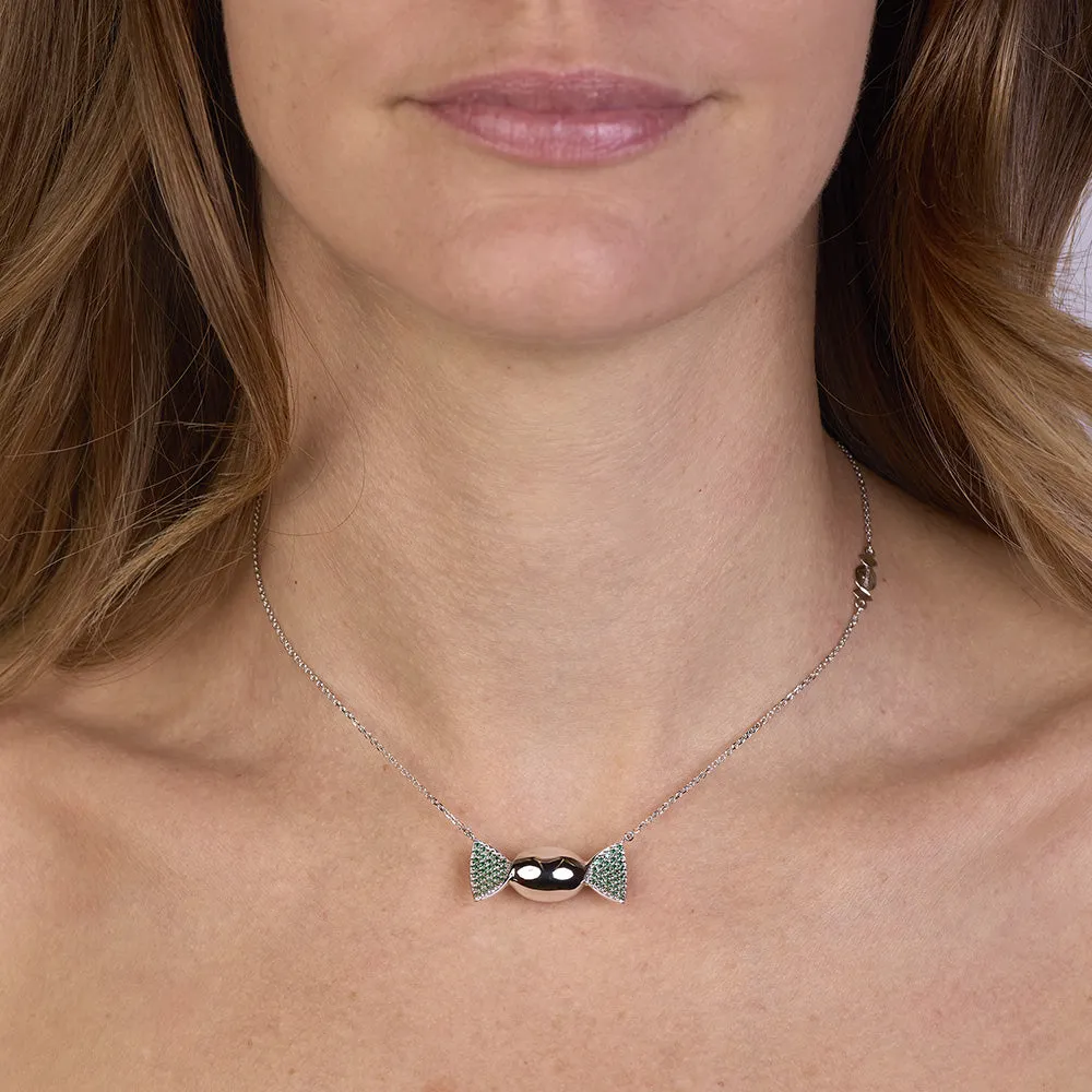 Sinico Chicca Honey Easy Green collana argento zirconia verdi