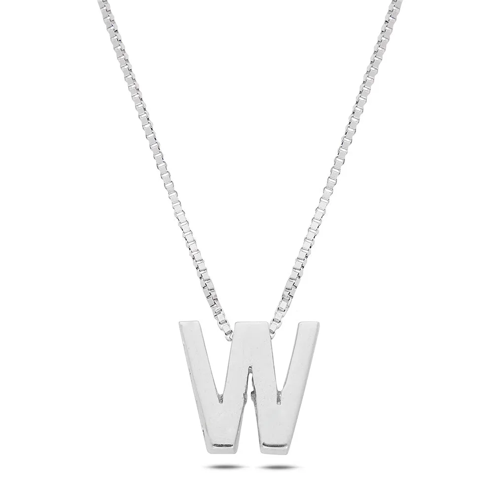 Sinico Letters W Piccola collana oro diamanti