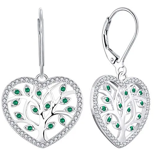 YL Albero della Vita Orecchini Argento 925 Verdi